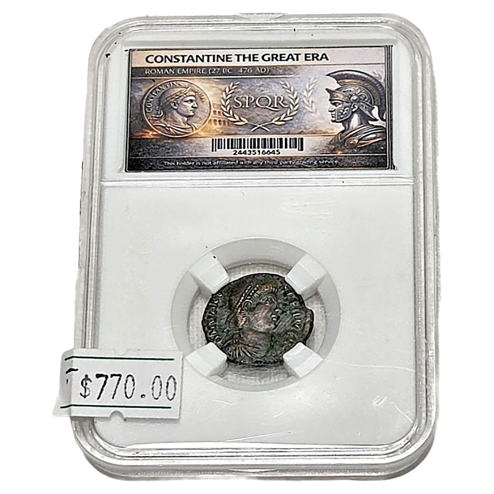 Constantine Great Era Roman Empire Bronze Coin Slabbed Ancient Imperial SPQR